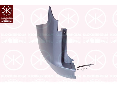 Bumper, dark grey, Left Rear