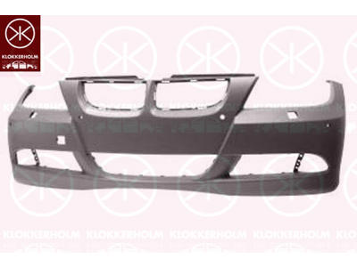 Bumper, w/primer, Front, with hole(s) for park distance control, with hole(s) for washer nozzle