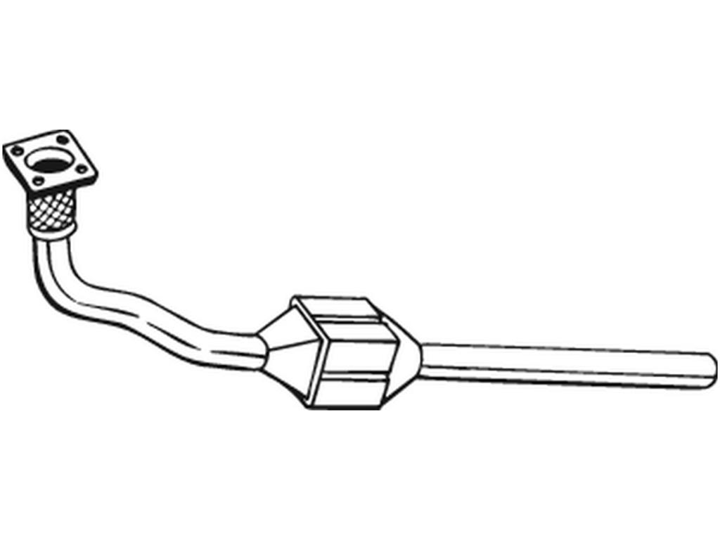 Catalytic Converter, with mounting parts, Emission Standard: Euro 2