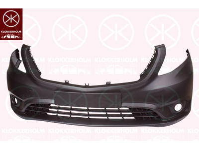 Bumper, w/primer, Front, with hole(s) for fog lights