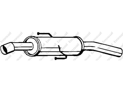 Centre Muffler, See accessories list for additionally required parts:  