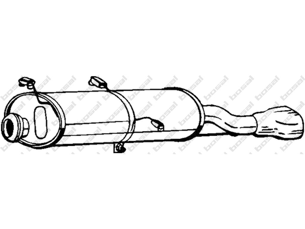 Rear Muffler, See accessories list for additionally required parts:  