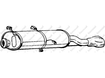 Rear Muffler, See accessories list for additionally required parts:  