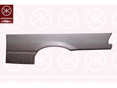 Sdovägg, hjulhuskant, Ekonomiplåt, vänster bak, underdel, ytterdel