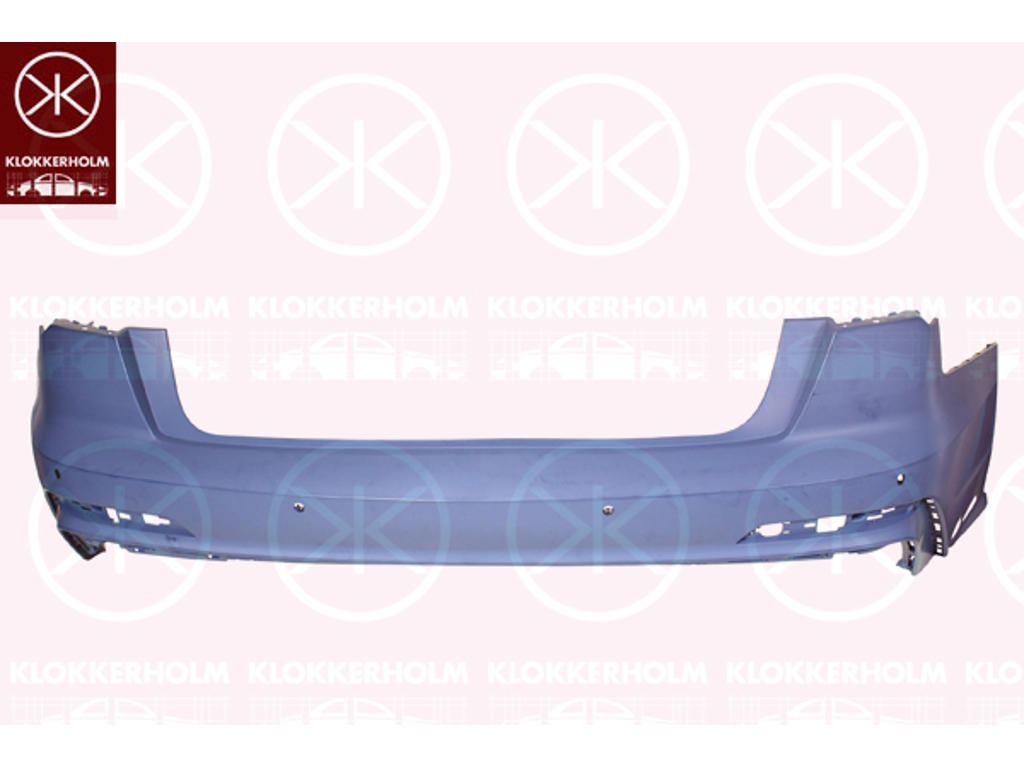 Kofanger, med hul/huller til parkeringsassistent, S-LINE, bag, Antal huller: 6, grundet