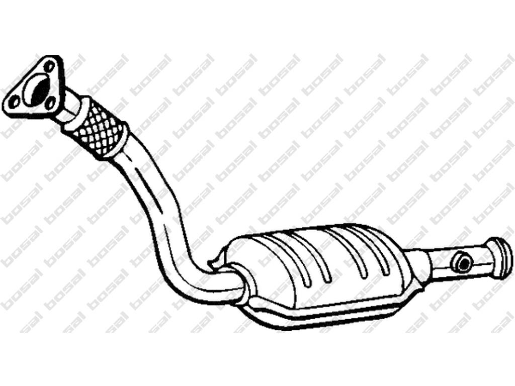 Catalytic Converter, with mounting parts, Euro 4, with environmental seal: 001
