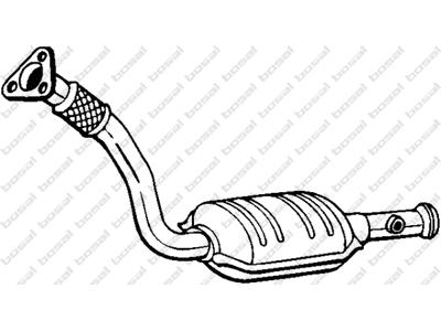 Catalytic Converter, with mounting parts, Euro 4, with environmental seal: 001