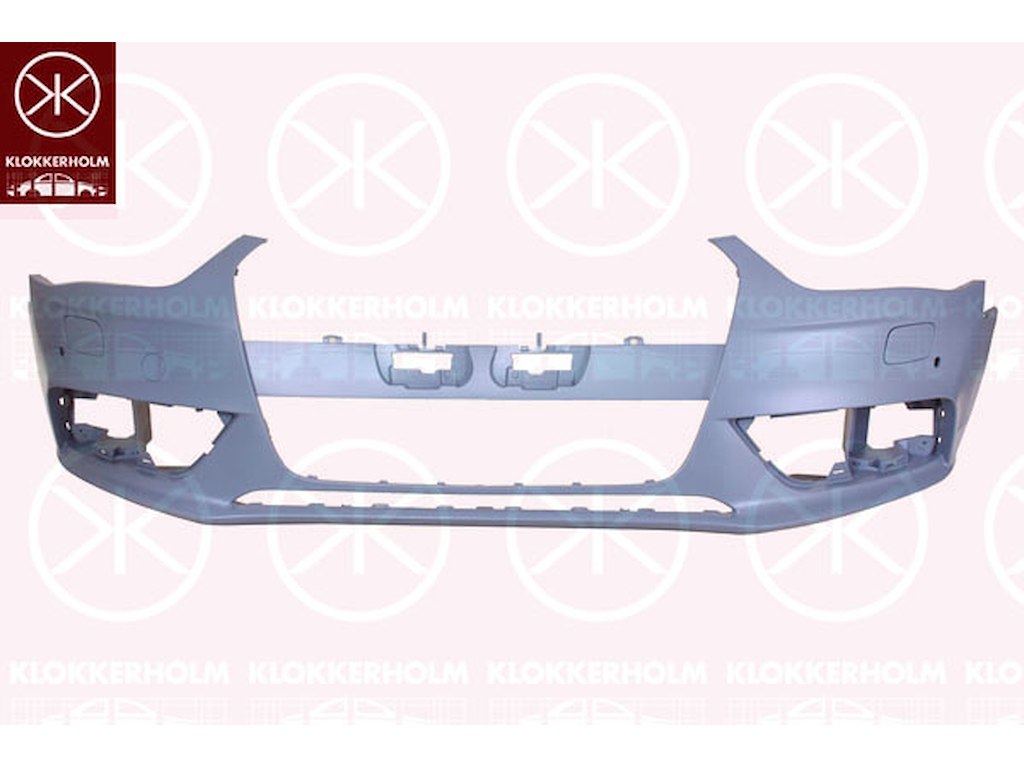 Bumper, w/primer, Front, with hole(s) for park distance control, with hole(s) for washer nozzle