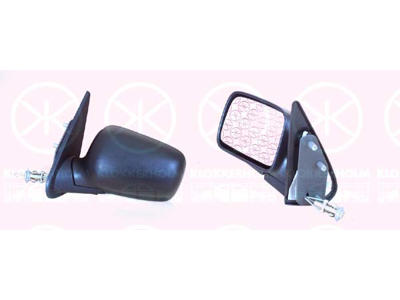 Exterior Mirror, Control: cable pull, Plan, Left