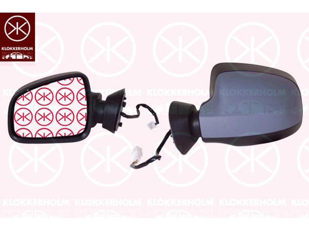 Exterior Mirror, Right, for electric mirror adjustment, Heatable, Convex, w/primer