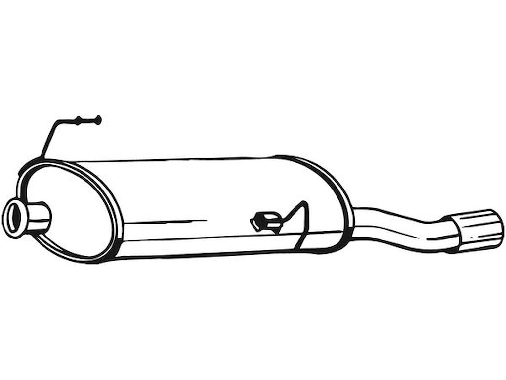 Rear Muffler, See accessories list for additionally required parts:  