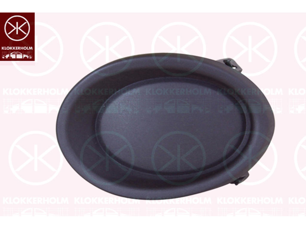 Ventilation Grille, bumper, for vehicles without front fog light, Left Front, black