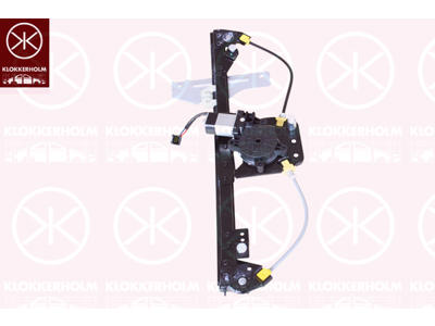 Window Regulator, with electric motor, Electric, Left Front, Number of pins: 2