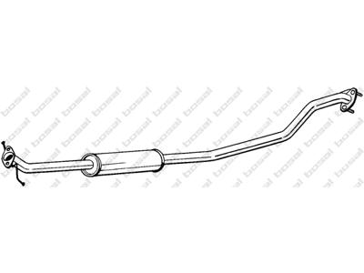 Centre Muffler, See accessories list for additionally required parts:  