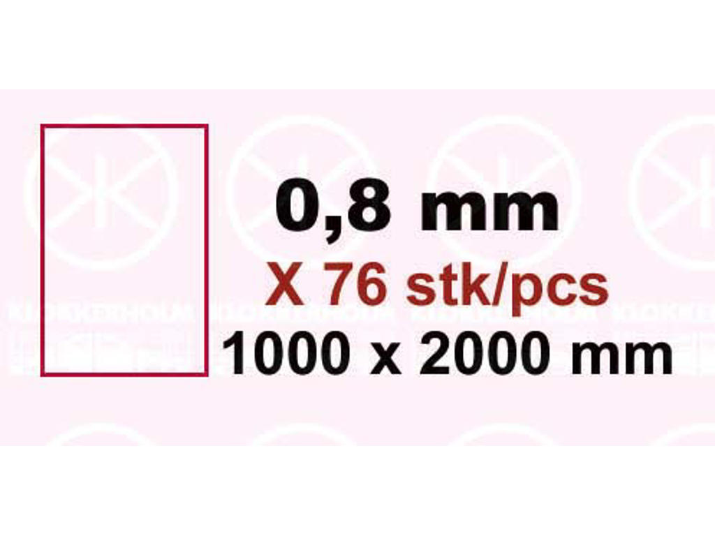 Karosserigolv, Pall, stål, Ekonomiplåt, Plåttjocklek [mm]: 0.8, Bredd [mm]: 1000, Längd [mm]: 2000