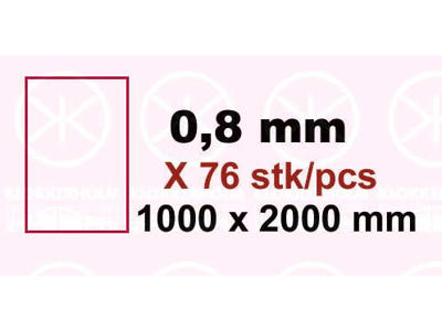 Karosserigolv, Pall, stål, Ekonomiplåt, Plåttjocklek [mm]: 0.8, Bredd [mm]: 1000, Längd [mm]: 2000