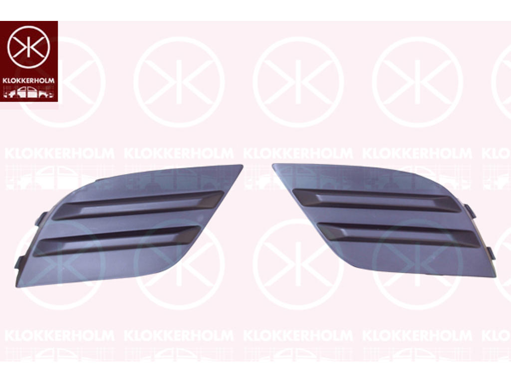 Ventilation Grilles, bumper, for vehicles without front fog light, black, Right Front, Left Front, Trim Level: FACELIFT
