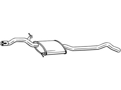 Centre Muffler, See accessories list for additionally required parts:  