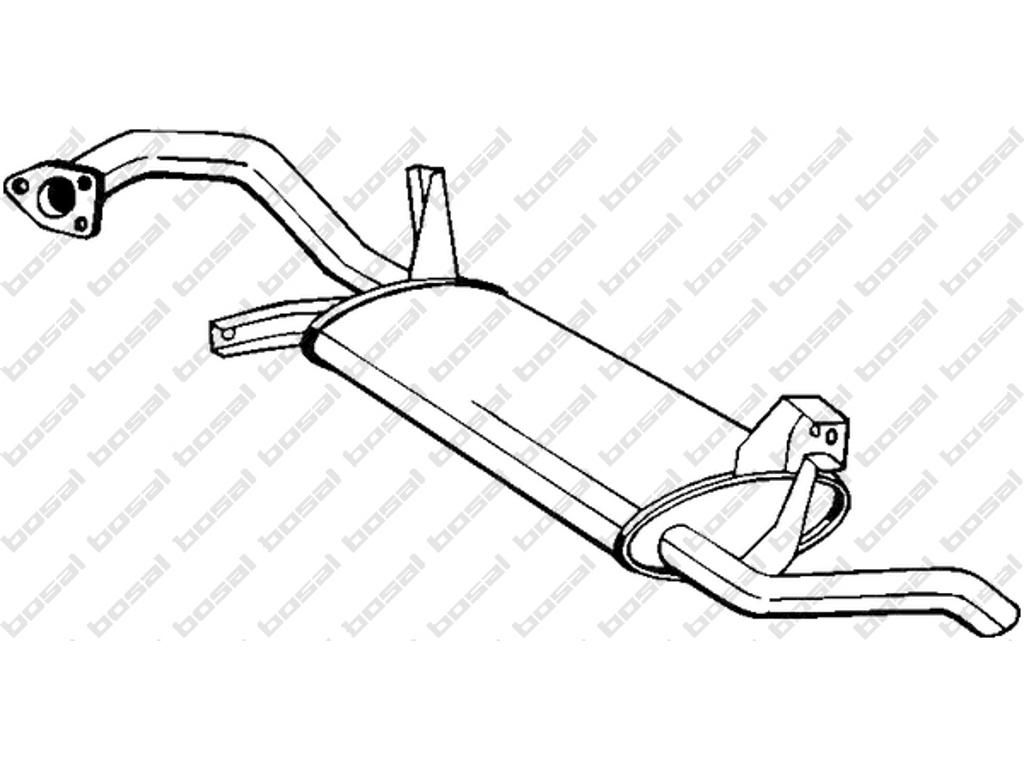 Rear Muffler, See accessories list for additionally required parts:  