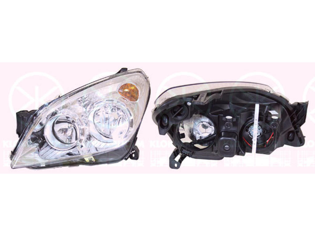 Headlight, H7/H1, with motor for headlamp levelling, Left, Illuminance [lx]: 17.5