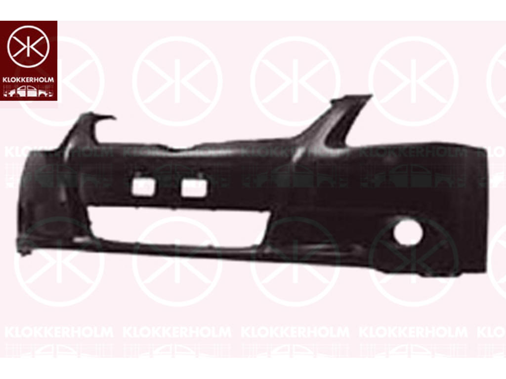Bumper, Front, Smooth, black