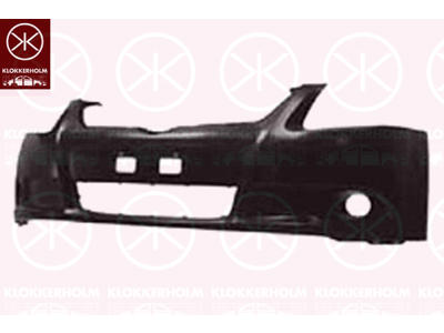 Bumper, Front, Smooth, black