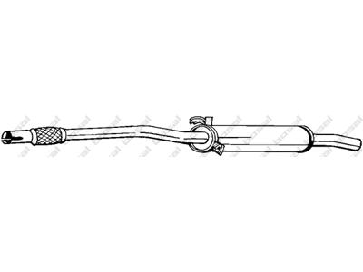 Centre Muffler, See accessories list for additionally required parts:  