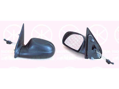 Exterior Mirror, Control: cable pull, Convex, Left