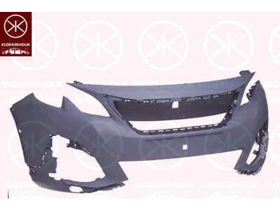 Bumper, w/primer, Front, for vehicles with LED headlights