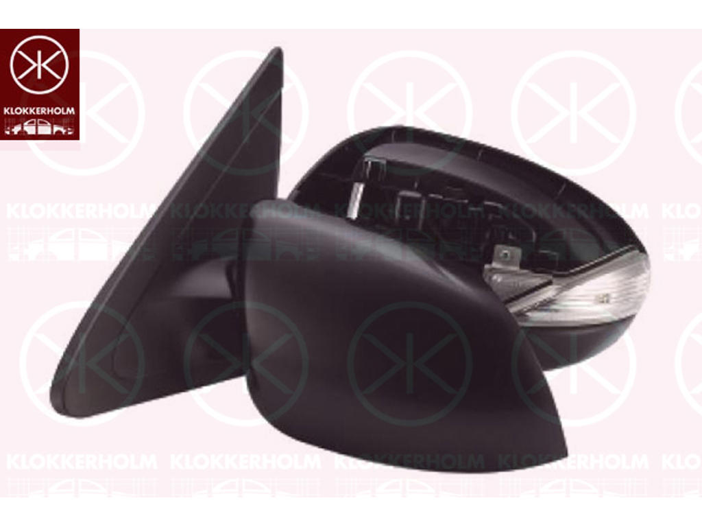 Exterior Mirror, Left, for electric mirror adjustment, with indicator, Heatable, w/primer, Aspherical