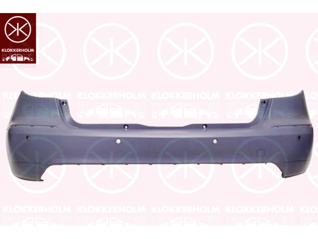 Bumper, w/primer, Elegance, Avantgarde, Rear, with hole(s) for park distance control