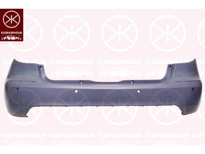 Bumper, w/primer, Elegance, Avantgarde, Rear, with hole(s) for park distance control