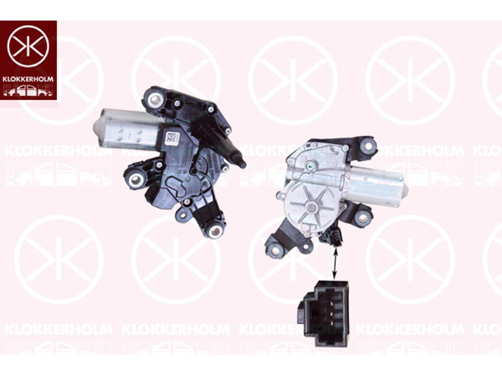 Viskermotor, bag, VALEO, Spænding [V]: 12