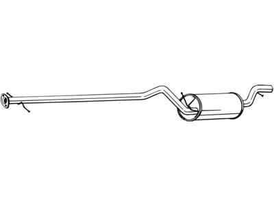 Centre Muffler, See accessories list for additionally required parts:  