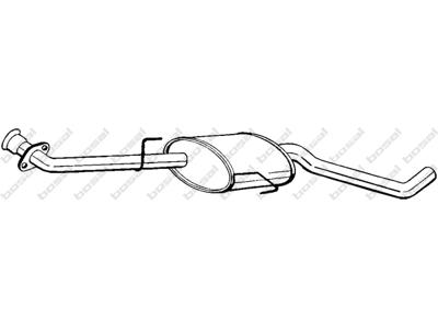 Centre Muffler, See accessories list for additionally required parts:  