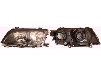 Headlight, H7/H7, with motor for headlamp levelling, ZKW, Right, Illuminance [lx]: 25, Housing Colour: black