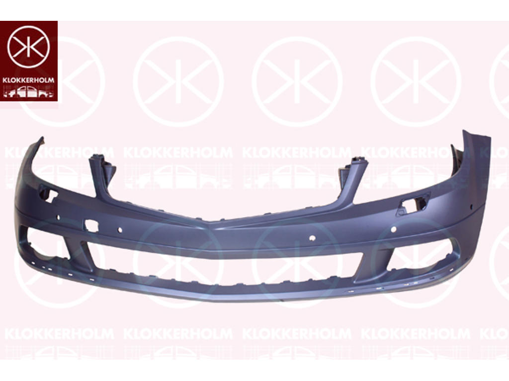 Bumper, Avantgarde, Elegance, for vehicles without daytime running light, with hole(s) for washer nozzle, Front, w/primer, with hole(s) for park distance control