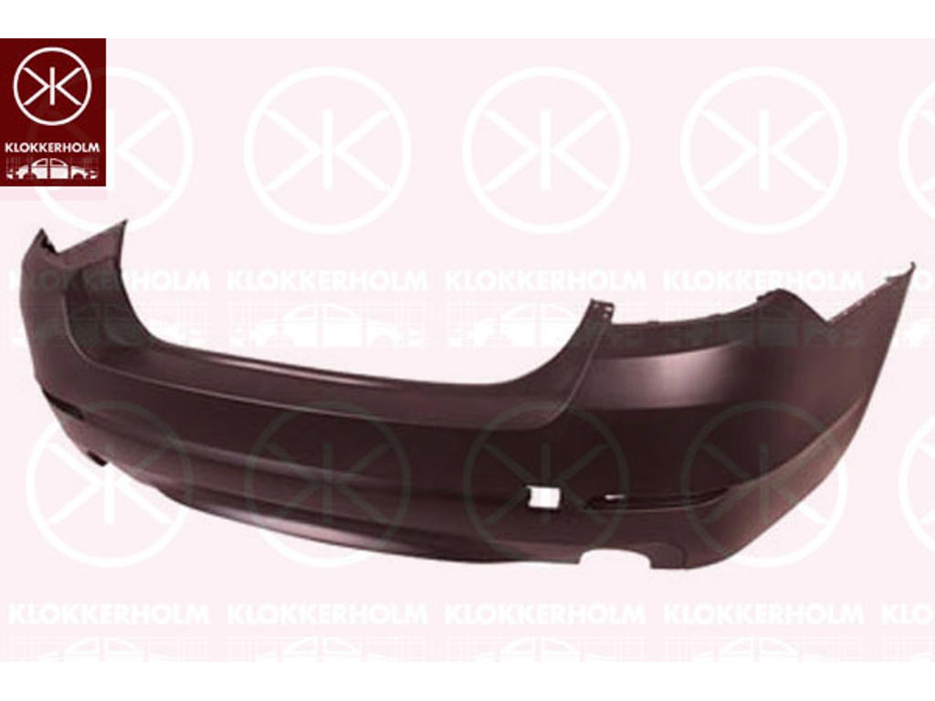 Bumper, w/primer, without hole(s) for park distance control, Rear