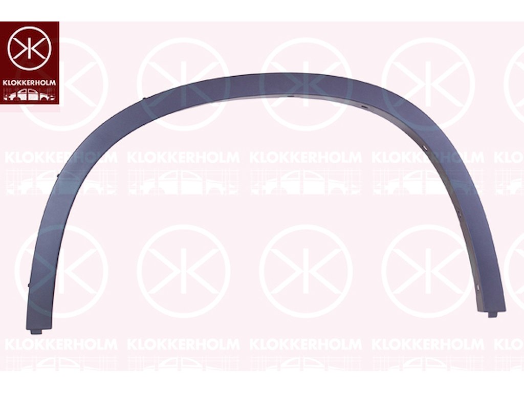 Flänsning, skärm, plast, vänster fram, svart