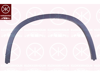 Flänsning, skärm, plast, vänster fram, svart