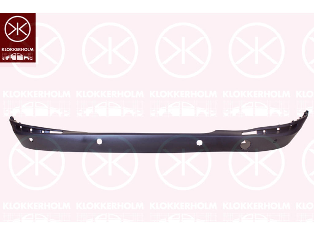 Spoiler, Rear, Grained, black, with hole(s) for park distance control