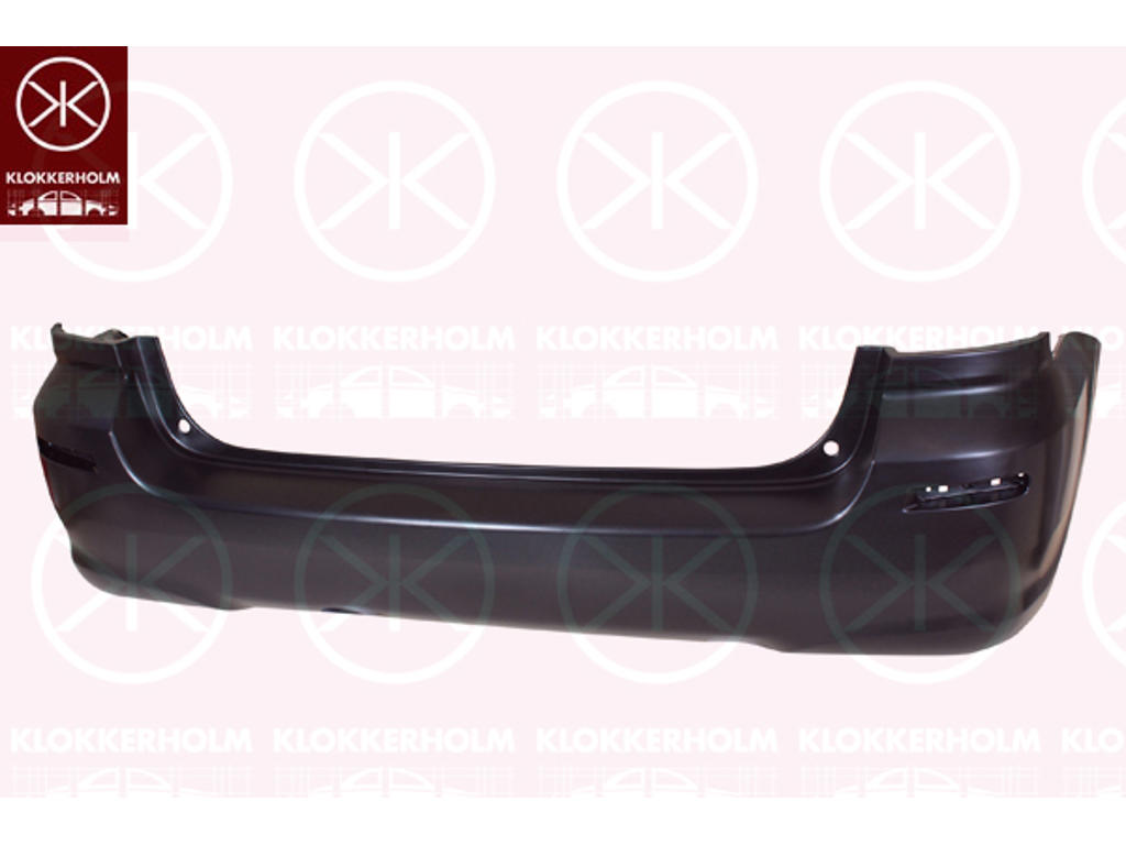 Bumper, Rear, black