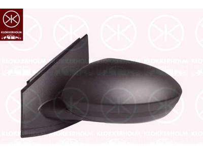 Exterior Mirror, Control: cable pull, Left, Convex, black
