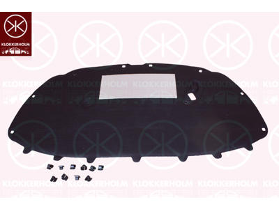 Engine Compartment Noise Insulation, Centre Section, Fitting Position: Bonnet