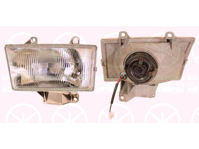 Headlight, H4, for vehicles without headlight levelling, Depo, Right, Illuminance [lx]: 17.5