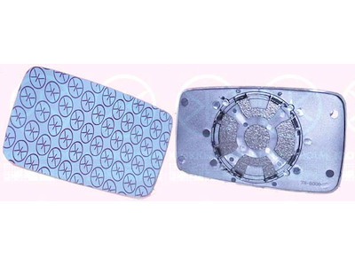 Szklo lusterka, lusterko zewnetrzne, plaski, niebieski, z lewej