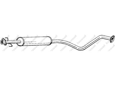 Centre Muffler, See accessories list for additionally required parts:  