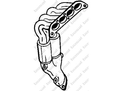 Catalytic Converter, with mounting parts, Emission Standard: Euro 3