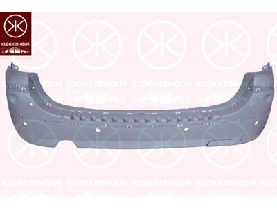 Bumper, w/primer, Rear, with hole(s) for park distance control