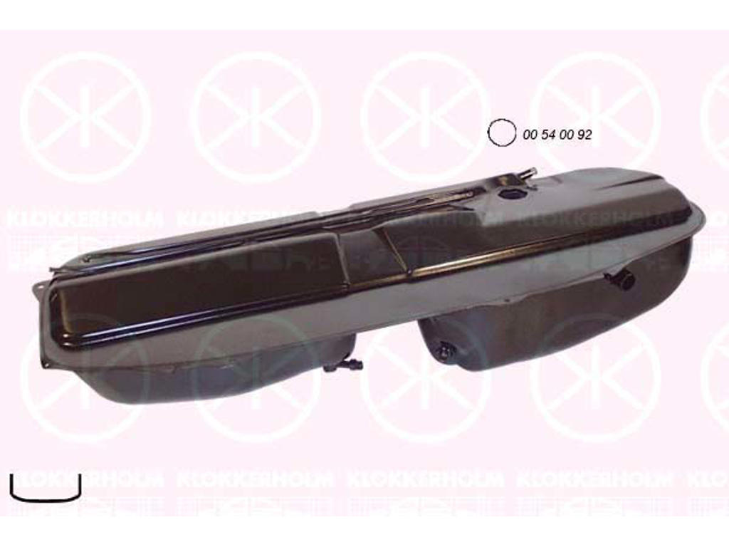 Fuel Tank, petrol, 55L, Diesel, with gaskets/seals